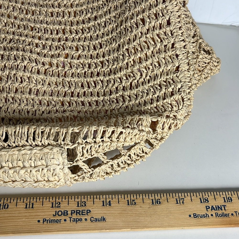 Universal Thread Cream/ Yellow Straps Crochet Tot… - image 5